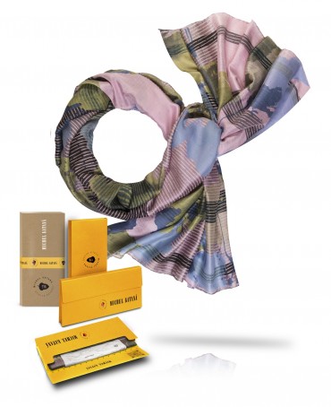 Палантин Женский SN40-FL.ABSTRAITE/ROSE.CLAIR